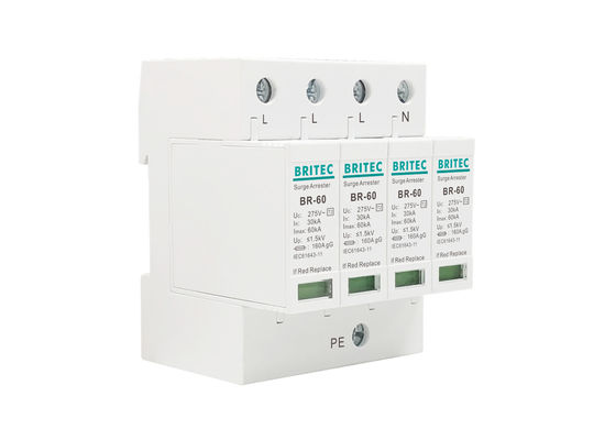 60kA AC275V DIN Rail Mount Surge Lightning Arrestor SPD do ochrony energii elektrycznej