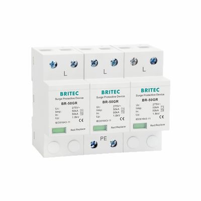 10/350μs Type 1 Arrester 50KA Strój ochronny przed piorunami