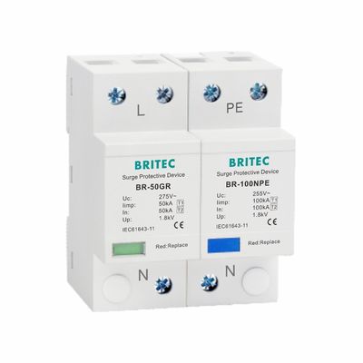 Urządzenie ochronne przed przeciążeniem Iimp 50kA Ochrona przed błyskawicami klasy B