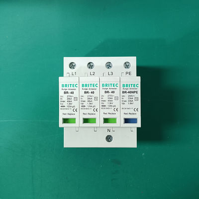 BR-40 3P+1 DIN Rail Mount Surge Protection Device 275V chiński producent zabezpieczeń przed przewyższeniem