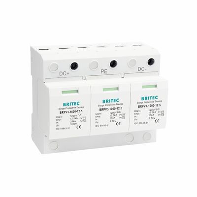 BRPV3-1000-12.5 PV Surge Arrester Pv Surge Protection 3p urządzenie ochrony przed przesileniem słonecznym DC PV Solar Energy 1000V Surge Protector