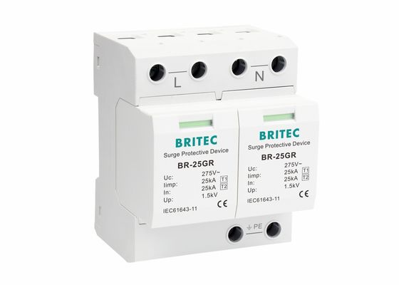 25kA jednofazowe urządzenie IP20 typu 1 zabezpieczające przed przeciążeniem