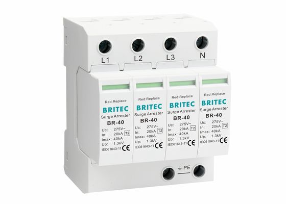 EN 61643-11 Standard 8/20μs Urządzenie zabezpieczające przed przewyższeniami typu 2 35mm Din Rail