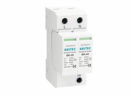 40kA Włączalny modularny zatrzymujący napięcie 320V 2P Urządzenie ochrony przed napięciem typu 2 DIN Rail Mount