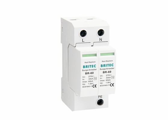 30kA 60kA Urządzenie przeciwprzepięciowe typu 2 SPD Power 230V/400V BRITEC