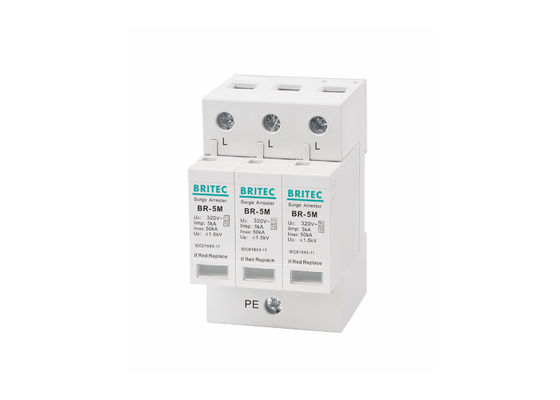 Odgromniki 5kA 3P 320Vac Typ 1 + 2 / Klasa I + II / Klasa B + C