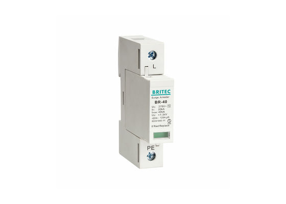SPD 40kA 1P Lightning Protector Szyna Din Anti Lightning Electric System IEC61643