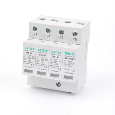 BR-40 3P+1 40kA Odgromnik Odgromnik Urządzenie przeciwprzepięciowe T2 spd