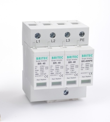 BR-40 3P+1 40kA Odgromnik Odgromnik Urządzenie przeciwprzepięciowe T2 spd