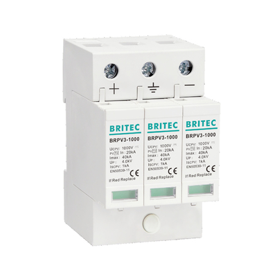 BRPV3-1000 1000V 3P Solar PV spd DC Surge Protection Urządzenie do ochrony przed przewyższeniem prądu Arrester Suppressor PV DC ochrona przed piorunami