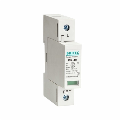 BR-20 4P Urządzenie przeciwprzepięciowe klasy 2 Odgromnik 3-fazowy ochronnik odgromowy 1,3 kV