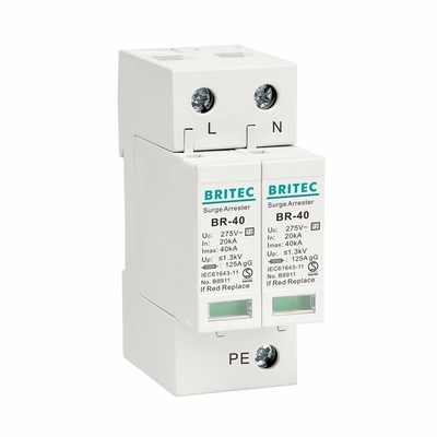 BR-20 4P Urządzenie przeciwprzepięciowe klasy 2 Odgromnik 3-fazowy ochronnik odgromowy 1,3 kV