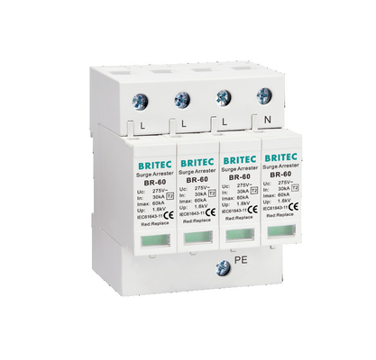 BR-60 3P + 1 T2 typ 2 ogranicznik przepięć Lightning Thunder Protector urządzenie przeciwprzepięciowe Spd