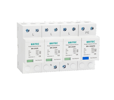 BR-25GR 2P Spd Surge Protector Błyskawica Arrester Ochrona przepływu tłumiący 2P 3p Klasa I Gromówka