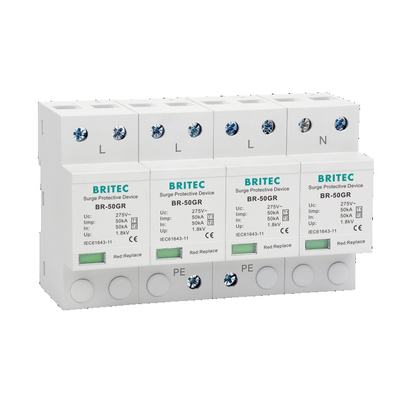 BR-50GR 275 3P Spd Ac Typ 1 Urządzenie przeciwprzepięciowe Odgromnik T1 T2 Trójfazowy