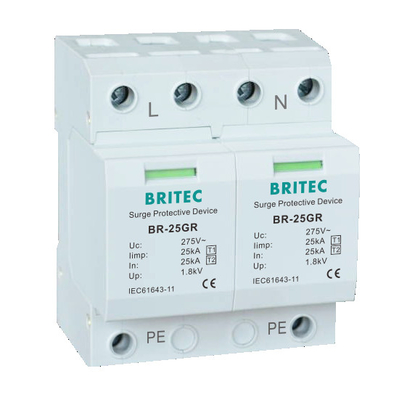 BR-25GR 1+1 Lightning 25kA Typ 1 Urządzenie przeciwprzepięciowe Ochrona przed piorunami spd