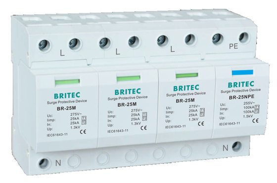 BR-25M 4P Typ 1 Urządzenie ochronne przed przewyższeniem prądu Ochrona przed piorunem Varistor SPD Ochrona przed piorunem