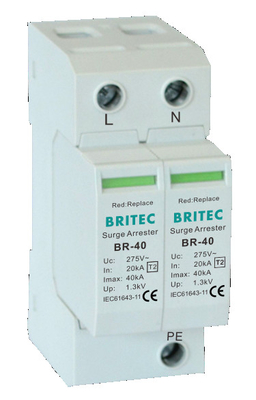 BR-40 2P 150V-440V Urządzenie ochronne przed przeciążeniem 20kA-200kA Spd