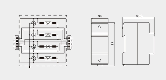 BR-POE-P Signal Surge Arrestor poe ethernet China data surge protector cat 6 48v urządzenia ochronne przed surge'em ethernet