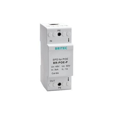 BR-POE-P Ethernet 48V RJ45 POE Ethernet zabezpieczenie przeciwprzepięciowe sieci POE zabezpieczenie odgromowe danych