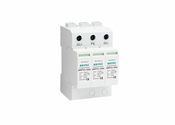 1000VDC 3P Solar Photovoltaic Surge Ochrona PV System SPD 35 mm DIN Rail Montaż