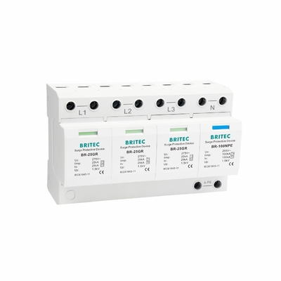 BR-25GR 3P+1 Typ 1 Urządzenie ochronne przed przewyższeniem prądu SPD Thunder Arrester spark gap spd Plug-in surge arrestor