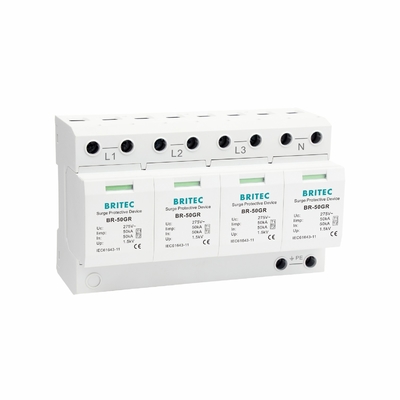 TUV BR-50GR 5kA Urządzenia ochronne przed przewyższeniem napięcia 3 fazy Spd typu 1 Błyskawica Arrester Transient Voltage Surge Suppression