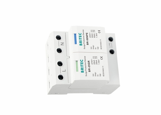 25kA Jednofazowe urządzenie przeciwprzepięciowe typu 1 BR-25GR 1P+N
