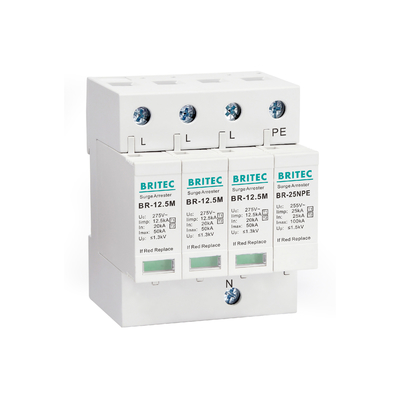 BR-12.5M 1P+1 Urządzenia elektryczne 50kA 275v T1+T2 Arrester Przesilenie Urządzenie zabezpieczające przed przesileniem