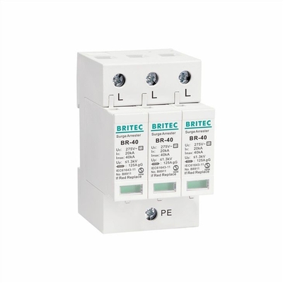 BR-40 2P 40kA 275V typ 2 jednofazowy TVSS SPD urządzenie przeciwprzepięciowe ochrona odgromowa