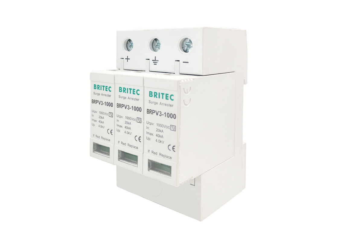 Typ 2 1000V 40ka Pv Surge Arrester SPD z certyfikatem TUV IEC61643-31