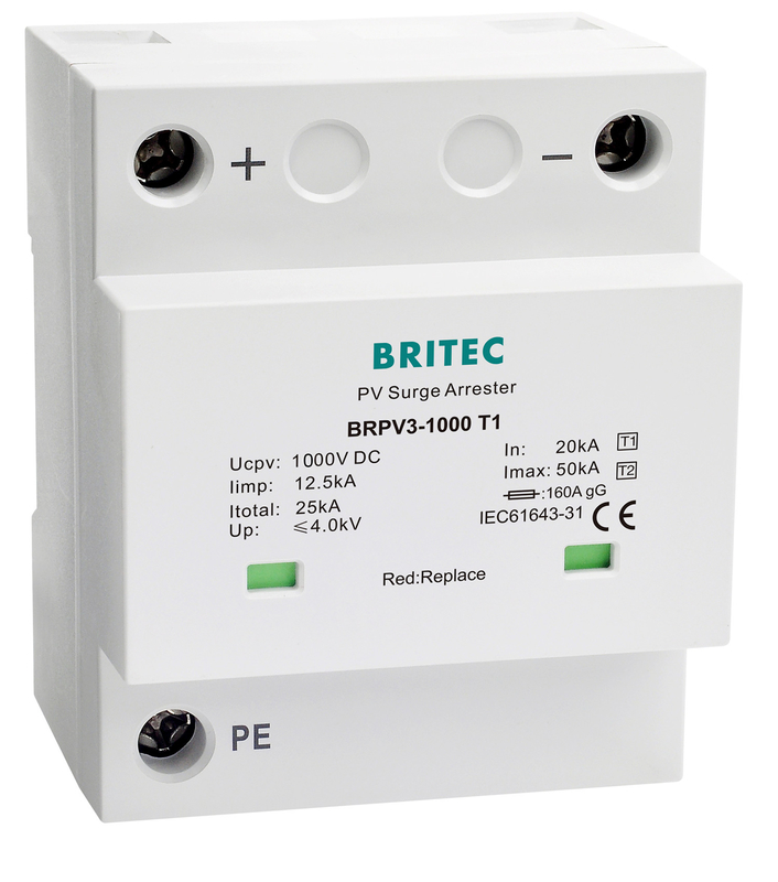 BRPV3-1000 T1 Solar PV ogranicznik przepięć urządzenie zabezpieczające 50ka DC SPD Lightning 1000v pv ochronnik przeciwprzepięciowy