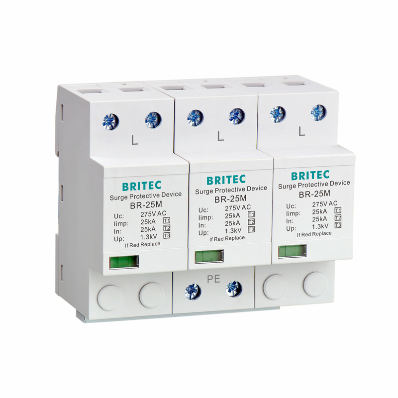 BR-25M 3P Class I spd Surge Protector Funkcja zdalnej sygnalizacji Odgromnik