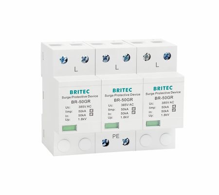 BRITEC 50GR Ac urządzenie odgromowe Urządzenie przeciwprzepięciowe Spd ochronnik przeciwprzepięciowy Elektryczny odgromnik SPD 50ka