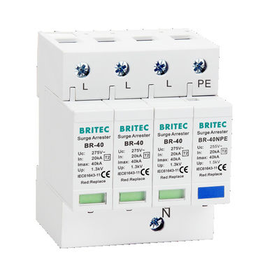 BR-40 4P 40kA 4 Pole 3 Faza TÜV AC awaryjny awaryjny Absorber Ochrona spd 275v awaryjna awaryjna awaryjna