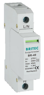 BR-40 3P+1 Urządzenie przeciwprzepięciowe Urządzenie odgromowe Ochrona Ochronnik przeciwprzepięciowy 18 mm