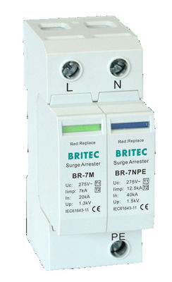 BR-7M 4P T1+T2 Arrester Przesilenia B+C Spd Urządzenie do ochrony przed przesileniem typu1 3 fazowa ochrona przed przesileniem mocy spd Ü-Ableiter