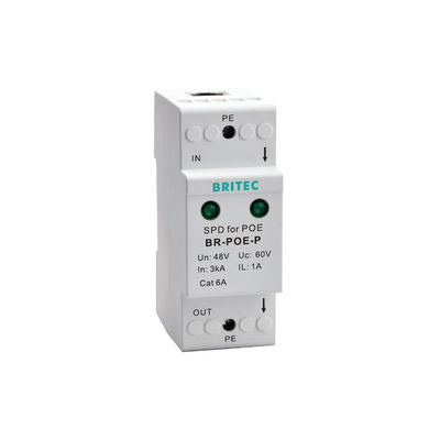 BR-POE-M 48V Sygnał Arrestor Poe Protector Sygnał Power Over Ethernet Spd China Data Surge Protector dostawca