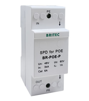 BR-POE-P Spd Data Signal Protector Poe Surge Arrestor 48V China Ethernet urządzenia ochrony przed nadwyżką