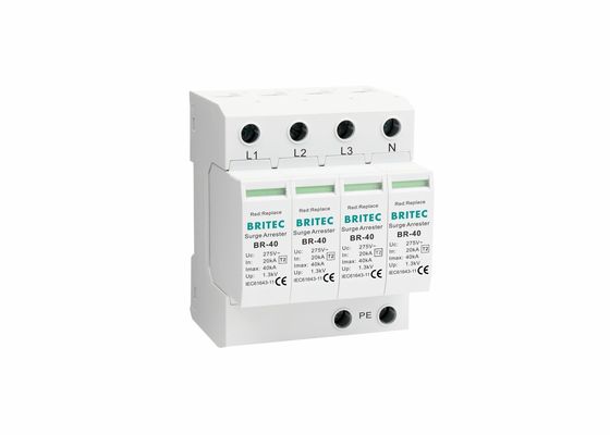 4P SPD klasa II 40ka AC Surge Protector 150V/275V/320V//385V/440V Ochrona przed piorunami