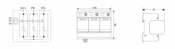 BRPV3-1500-12.5 SPD prądu stałego 12,5ka pv zatrzymywacz napięć 1500V DC SPD ochrona przed napięciami t1 t2 dc