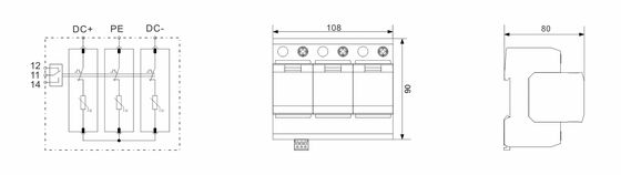 BRPV3-1000-20 Urządzenie do ochrony przeciwprzepięciowej DC 1000V do systemów solarnych, ogranicznik przepięć 1000V DC T1 T2