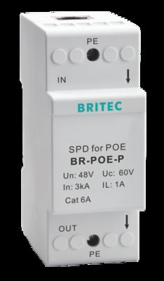 BR-POE-M 48V POE Ochronnik przeciwprzepięciowy NET 6 ochraniaczy przeciwprzepięciowych POE