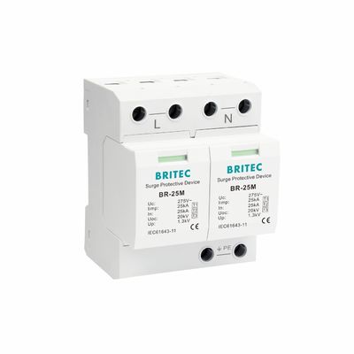 BRITEC BR-25M 3+1 Urządzenie ochronne przed przewyższeniem prądu typu 1 z modułem podłączalnym 25kA