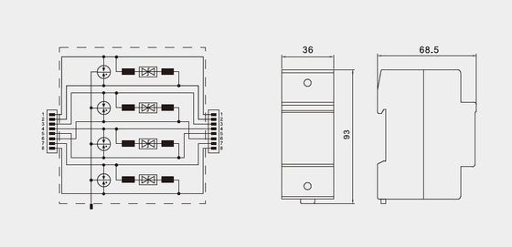 BR-POE-M POE kamera Signal Surge Arrestor Network Surge Protector rj45 ochrona przed nadwyżką Poe błyskawica rj45 ochrona przed błyskawicą Cat6 linii ochrona przed nadwyżką / LAN / kompaktowy / RJ45