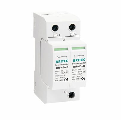 BR-40-24 T2 Urządzenie przeciwprzepięciowe DC 40kA 24V SPD z termoplastyczną obudową UL94-V0 do przepięć