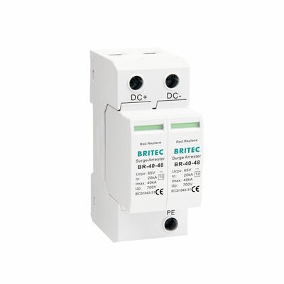 BR-40 24 Kamera DC SPD Urządzenie ochronne przed przewyższeniem mocy Ochrona od przewyższania mocy przy uziemieniu Dc Spd Typ 2 nadzór bezpieczeństwa DC Power Surge Protector
