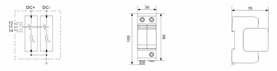 BR-40 24 Kamera DC SPD Urządzenie ochronne przed przewyższeniem mocy Ochrona od przewyższania mocy przy uziemieniu Dc Spd Typ 2 nadzór bezpieczeństwa DC Power Surge Protector
