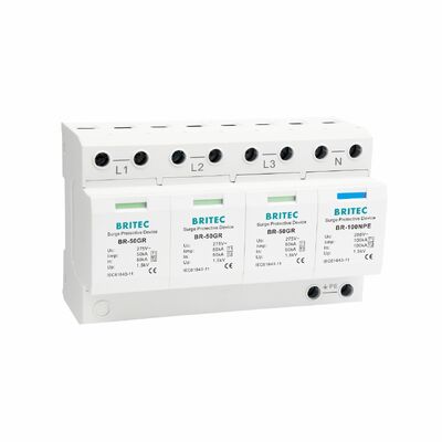 BR-50GR 3+1 OEM ODM szczelina iskry 50ka Urządzenie ochronne przed przesileniem niskiego napięcia Elektryczna klasa 1 Arrester przesilenia typu 1 spd Urządzenia ochronne przed przesileniem typu 1 SPD Niskiego napięcia LV Sieć dystrybucji elektrycznej
