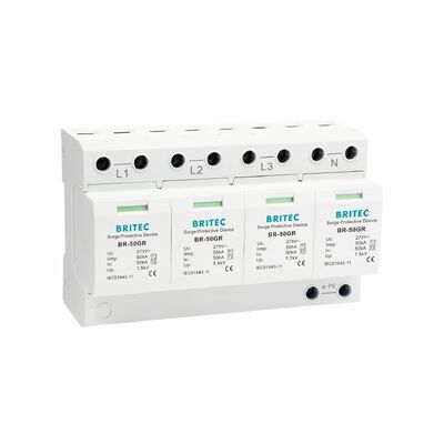 BR-50GR 3+1 OEM ODM szczelina iskry 50ka Urządzenie ochronne przed przesileniem niskiego napięcia Elektryczna klasa 1 Arrester przesilenia typu 1 spd Urządzenia ochronne przed przesileniem typu 1 SPD Niskiego napięcia LV Sieć dystrybucji elektrycznej